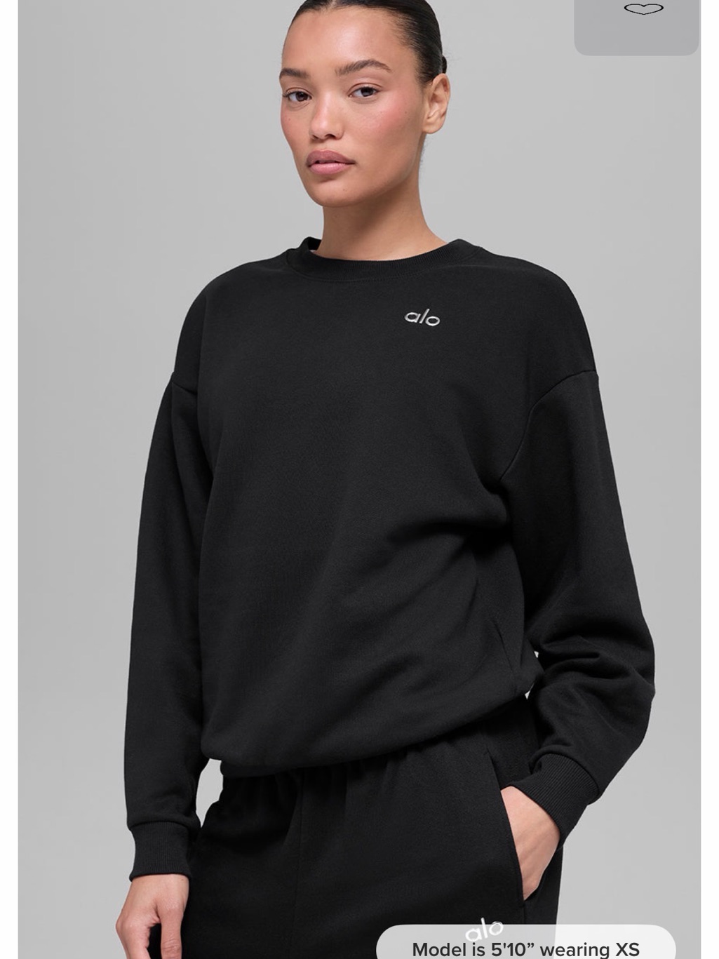 Nwt Alo Accolade Crewneck Pullover Black M